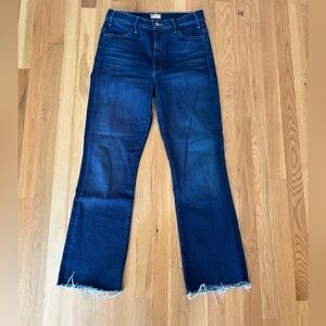 The Hustler High-Rise Ankle Fray Pants. Size 29. Color: Home Movies.